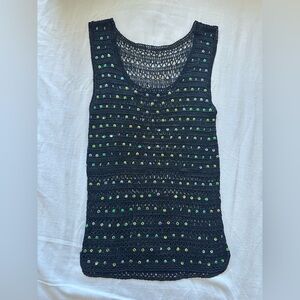 Black Crochet Women Top